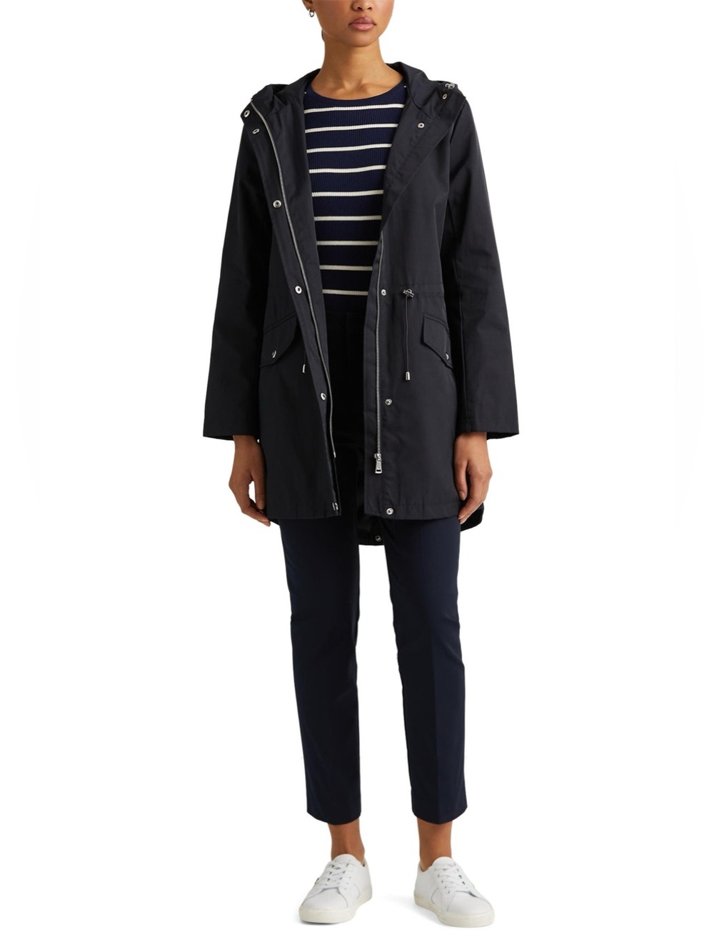 NWT Lauren Ralph Lauren Cinch Waist Windbreaker Size L